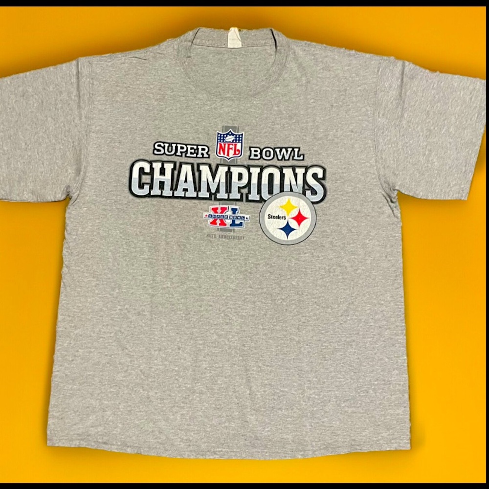 Pittsburgh Steelers Super Bowl XL championship, T-shirt, preowned, good cond.